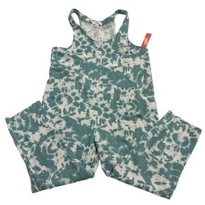 NWT COLSIE Tie Dye Fleece Sleeveless Lounge Jumper Romper W/ Pockets Sz XS